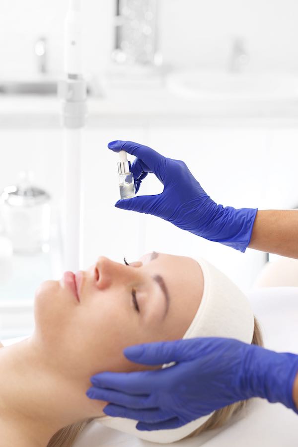 Skin exfoliating treatment.